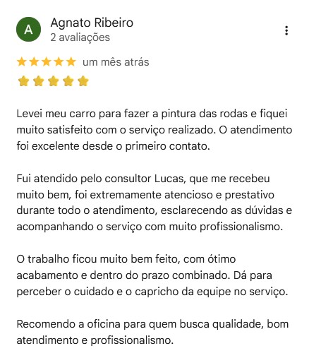 Avaliações da Melhor Oficina de Funilaria e Pintura de Goiânia
